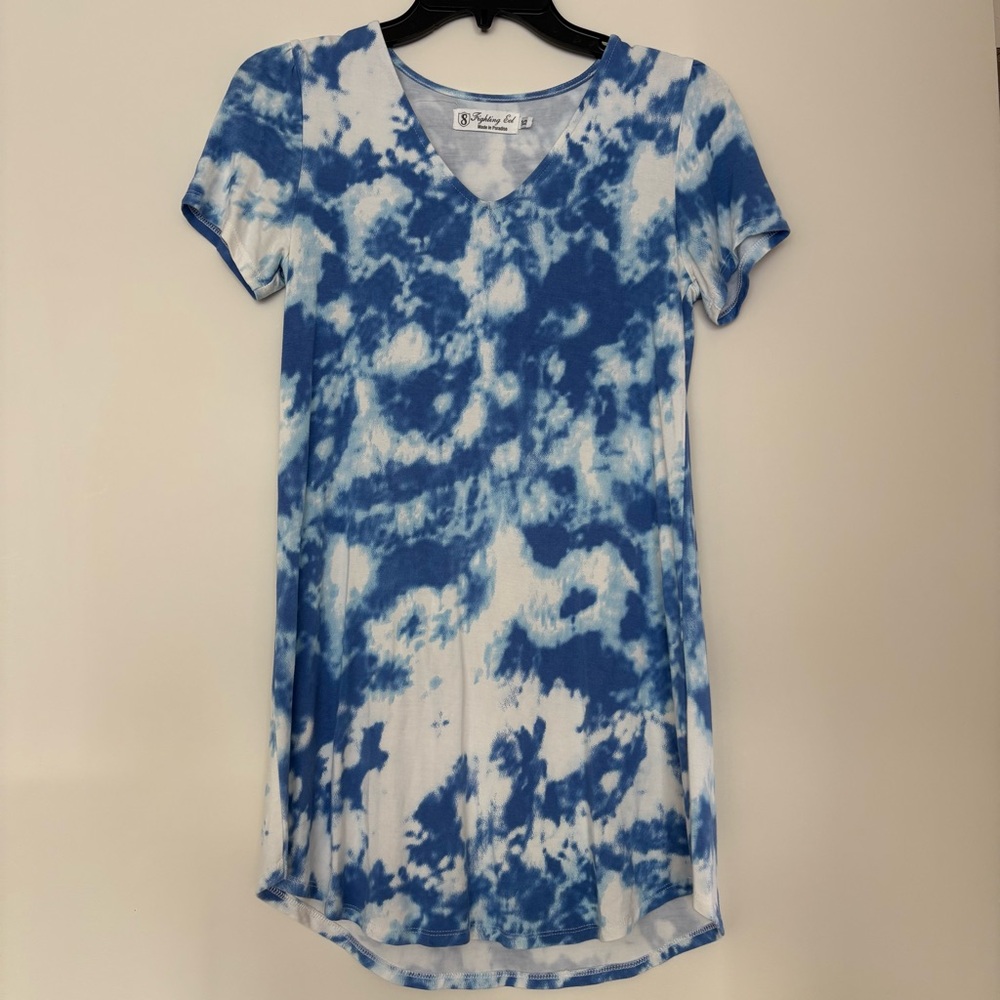 Fighting Eel Blue Tie Dye Dress